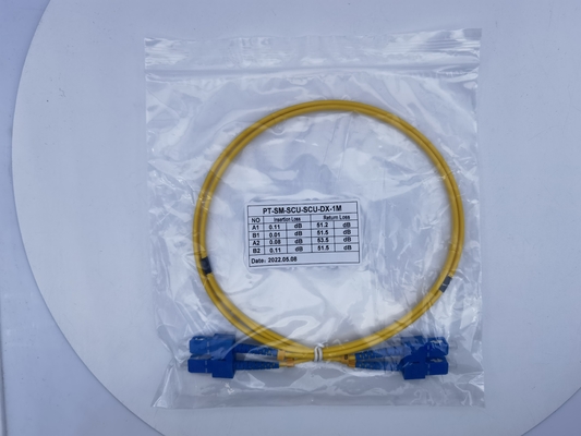 10m Sc UPC Sc UPC dem Monomode- zu des Verbindungskabel-Duplex-3.0mm OFNR 9/125