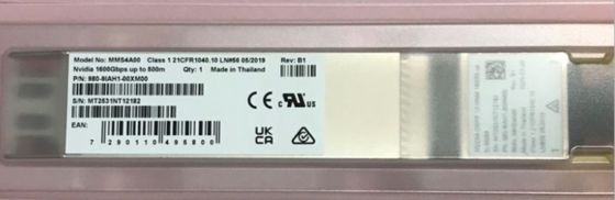 NVIDIA MMS4A00-XM 1.6T 2xDR4/DR8 OSFP Flat Top PAM4 1310nm 500m DOM MPO-12/APC Fiber Adapter for Cloud Storage