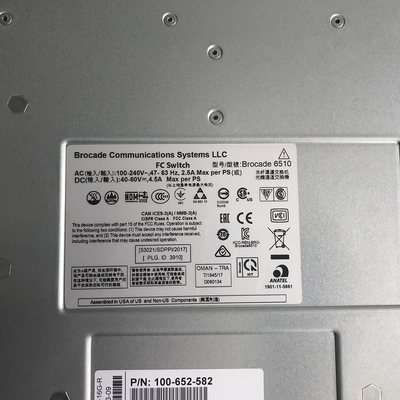 BR-6510DC-24-8 G-R Brocade 6510 SAN Schalter DC Spannung 24P 8GB SWL